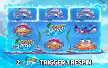 สัญลักษณ์และการให้โบนัสของเกมส์ Superslot Ocean Spray