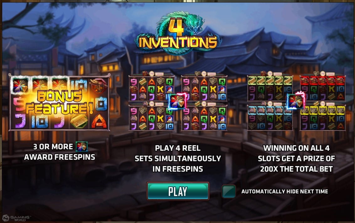 Superslot The Four Inventions สัญลักษณ์และฟีเจอร์มีอะไรน่าสนใจ