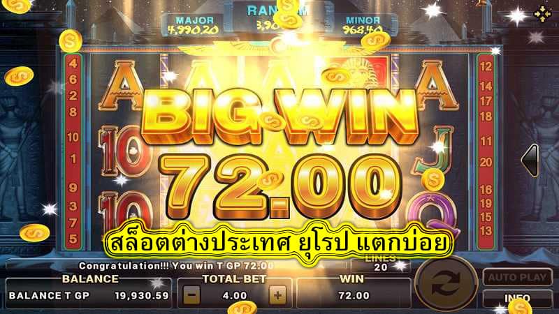 สล็อตต่างประเทศ ยุโรป แตกบ่อย ทำไมจึงน่าเล่น​
